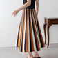 配色ニットスカート
