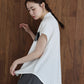 【早割5％OFF】レースドッキングフレンチスリーブブラウス【メール便】