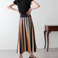 配色ニットスカート