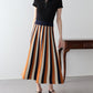 配色ニットスカート