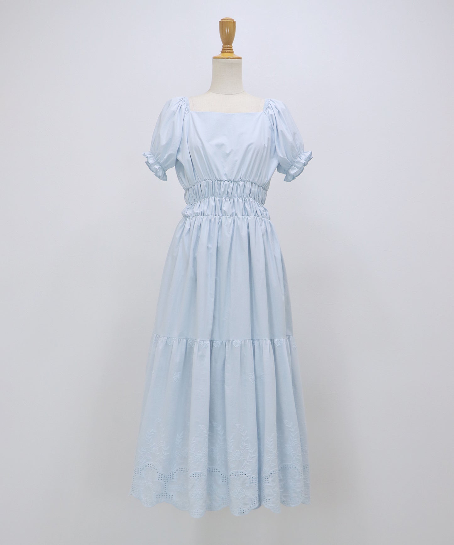 【早割5％OFF】コットンレースオフショルダーワンピース