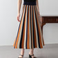 配色ニットスカート