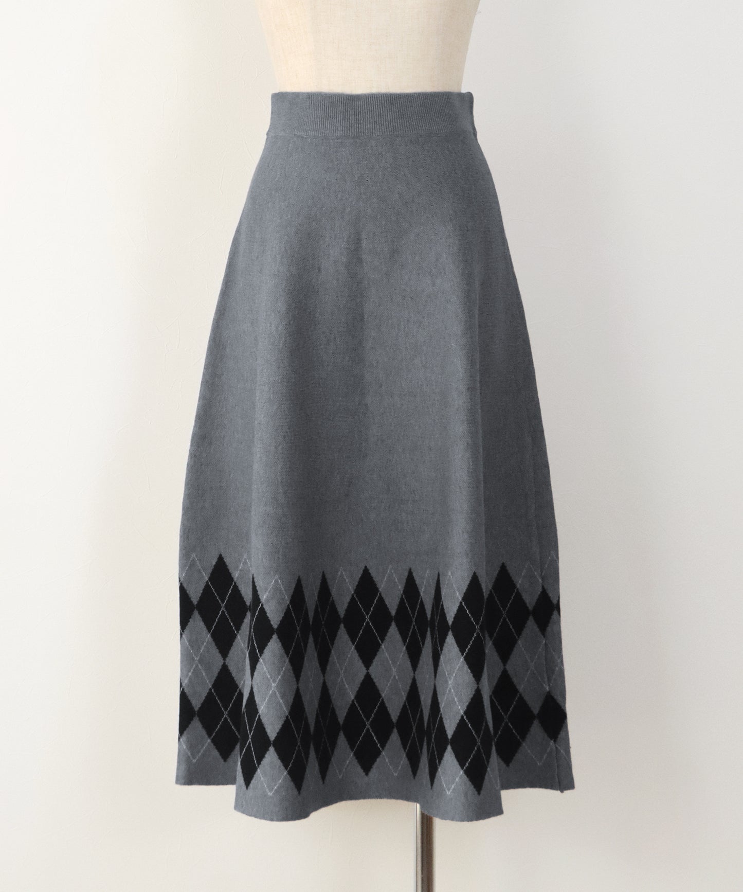 チェック柄ニットスカート