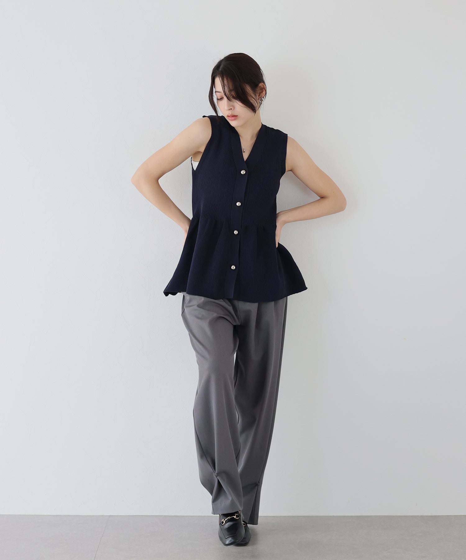 SALE】ペプラムニットベスト[J by blue] – BLUE ONLINE