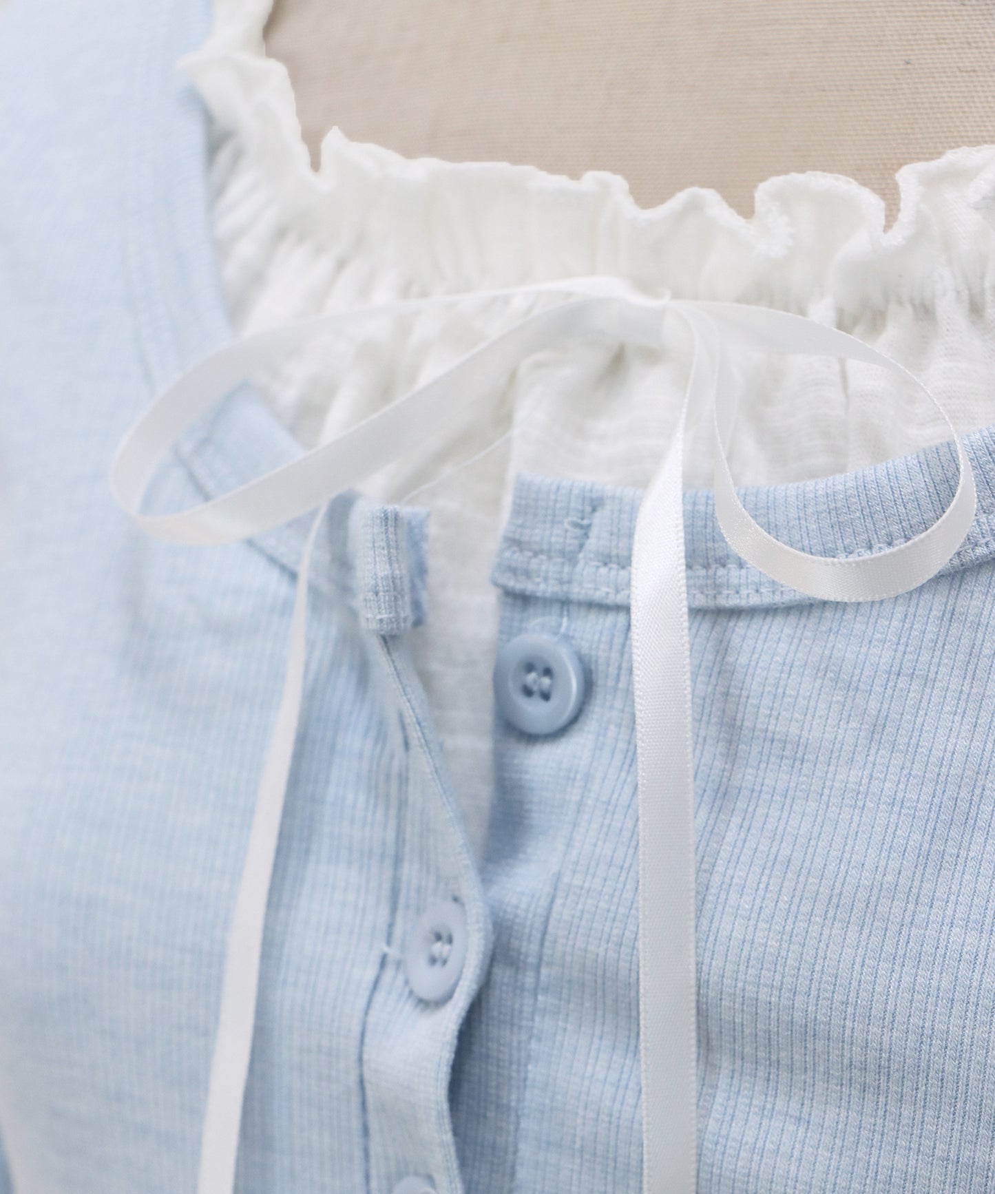 【早割5％OFF】ギャザーリボンレイヤードTシャツ【ネコポス】