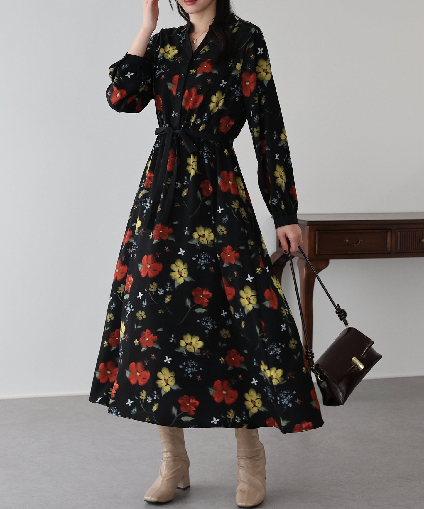 【SALE】リボンフロッキーワンピース