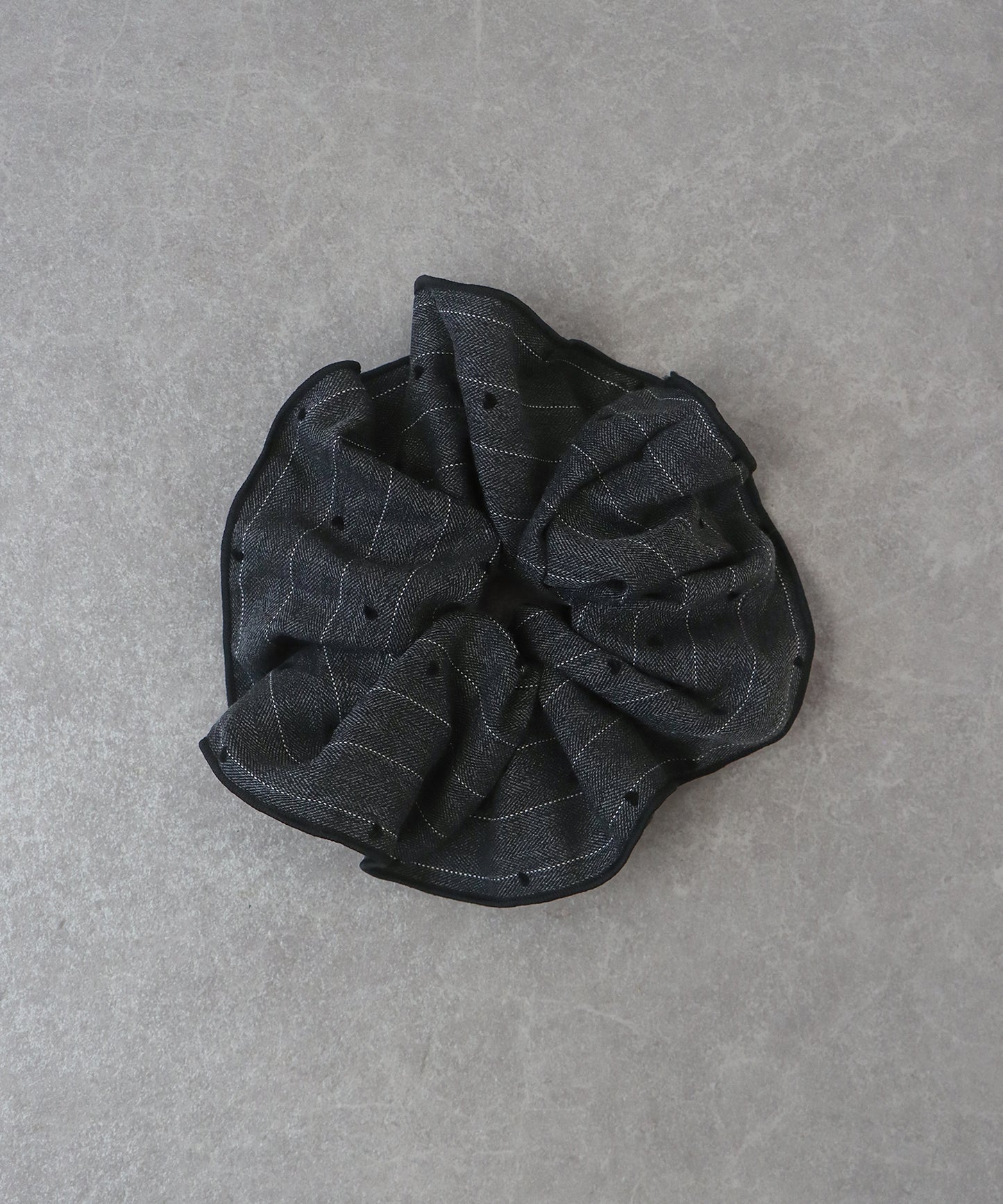 【早割5％OFF】ハートフロッキーストライプシュシュ【ネコポス】