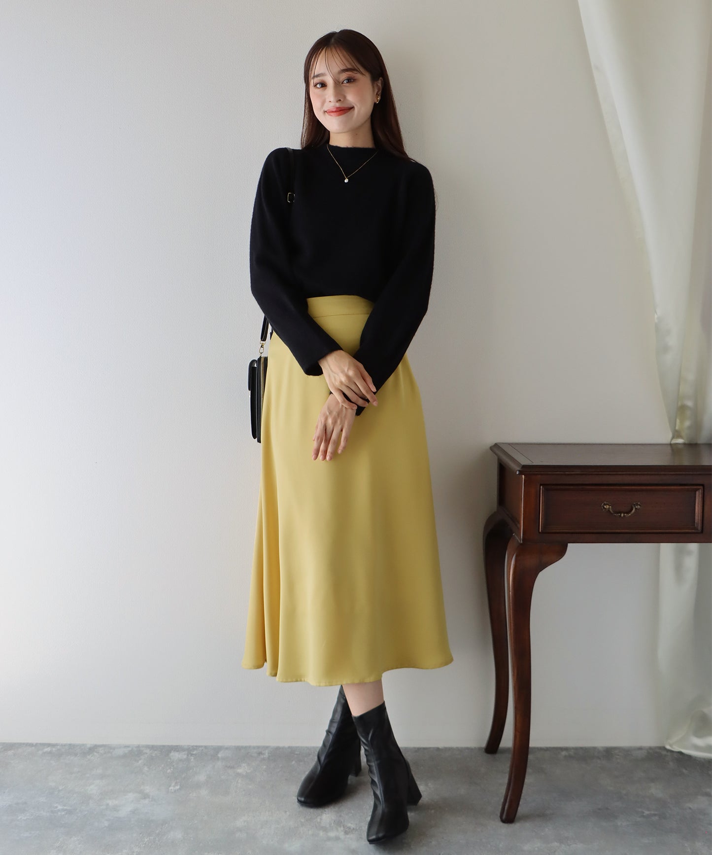 【SALE／50%OFF】サテンマーメイドスカート