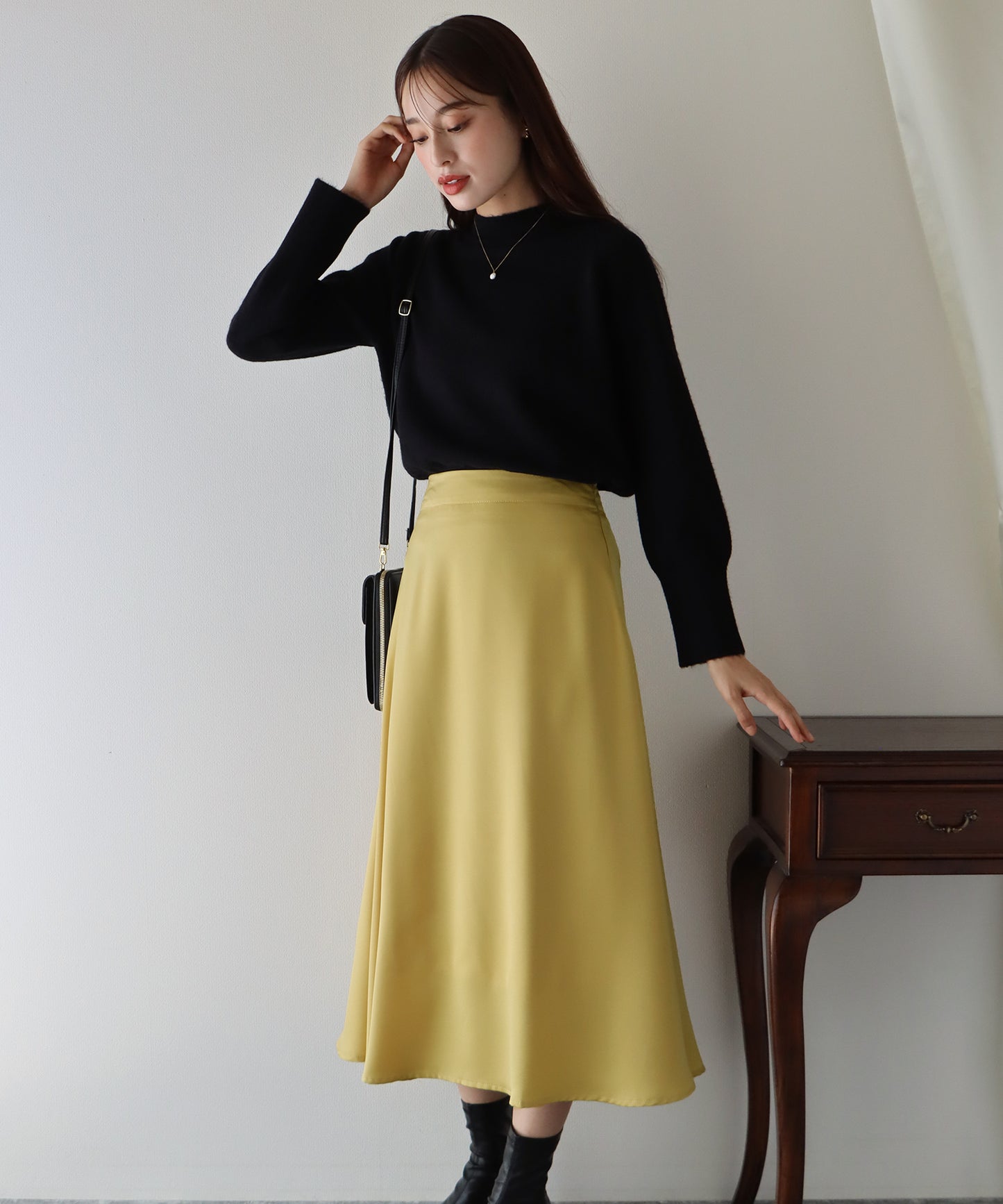 【SALE／50%OFF】サテンマーメイドスカート