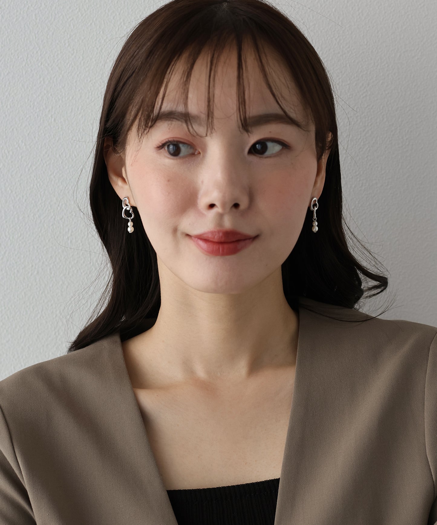 ダブルハートピアス/ニッケルフリー【ネコポス】