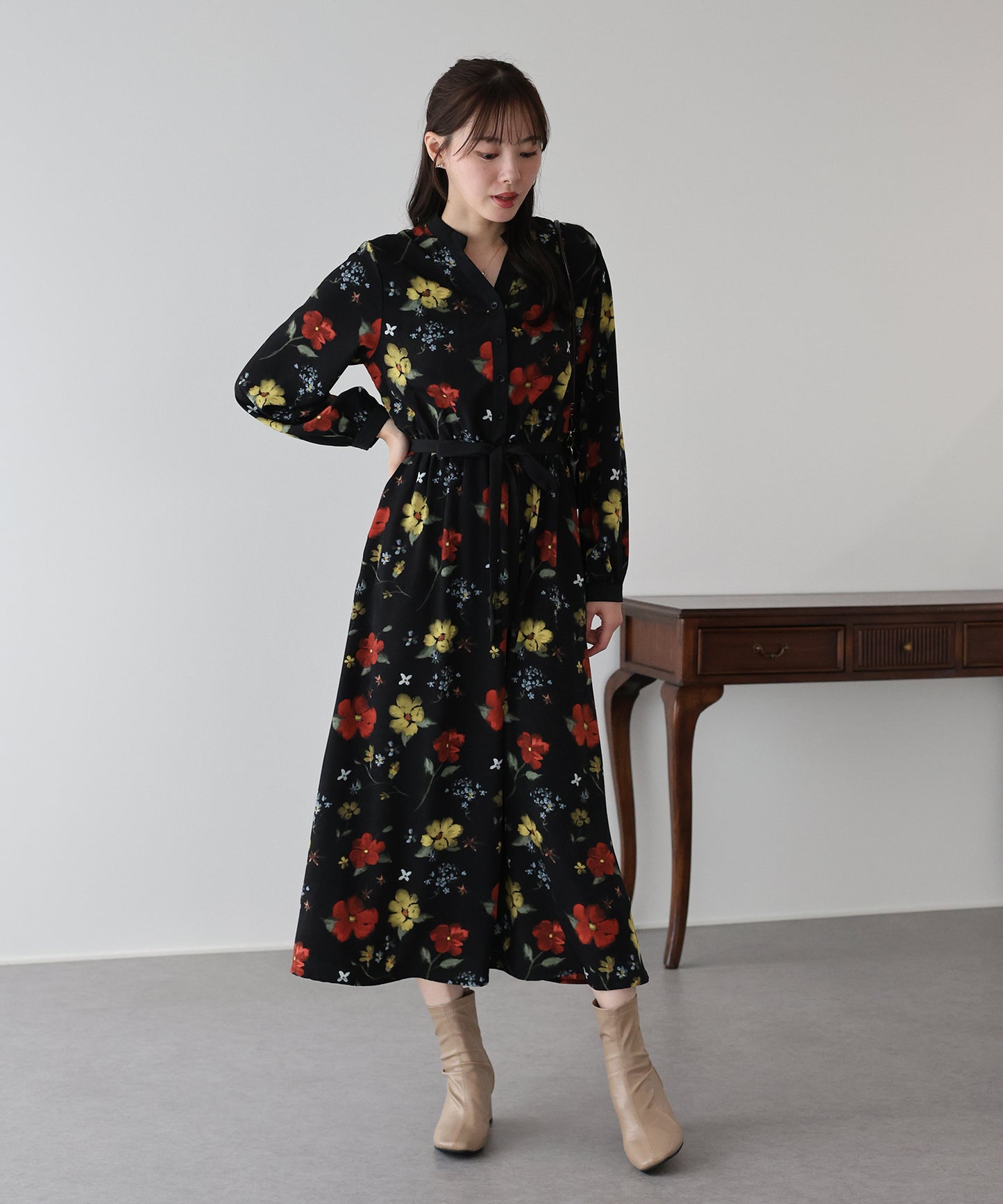 【SALE】リボンフロッキーワンピース