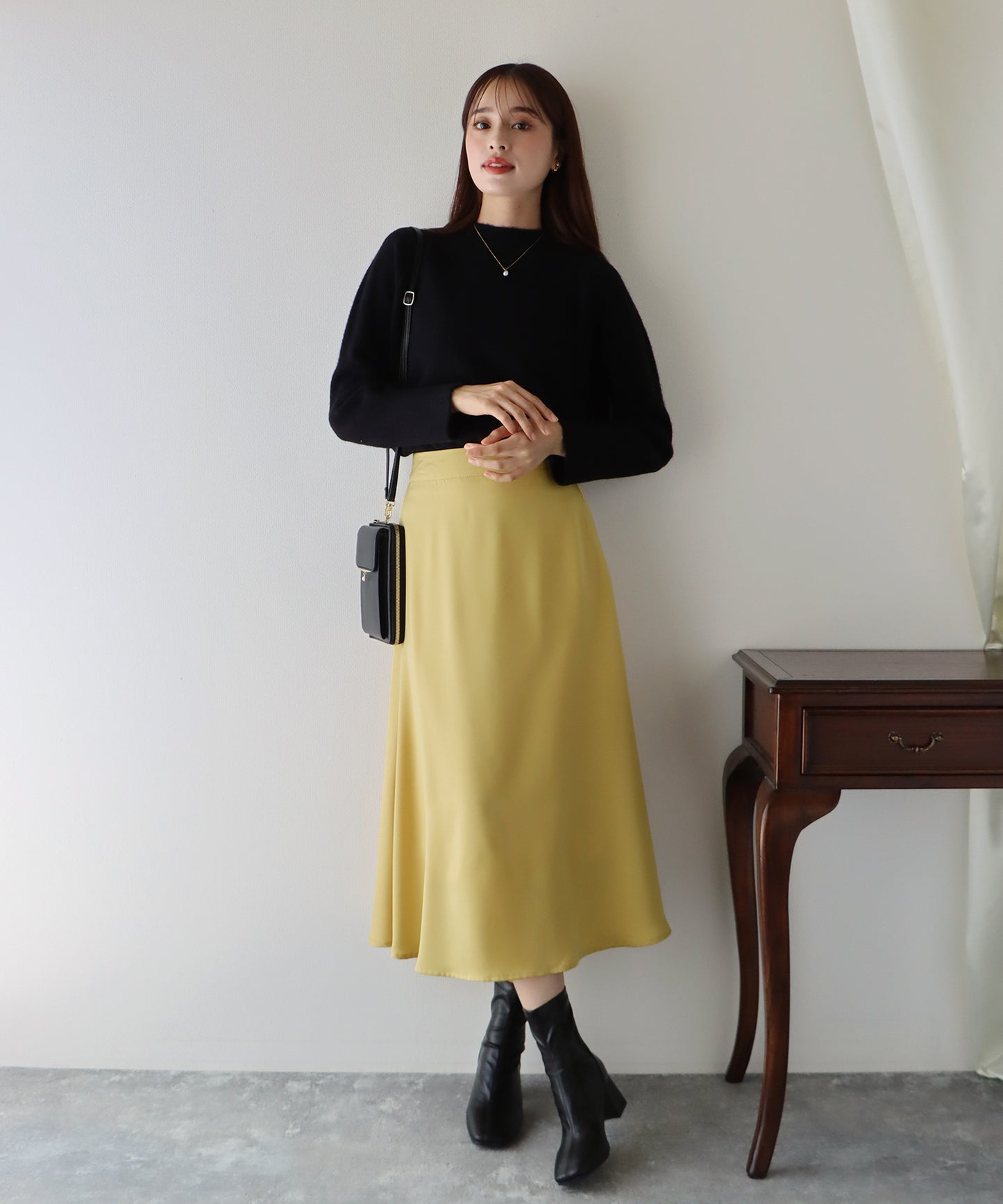 【SALE／50%OFF】サテンマーメイドスカート