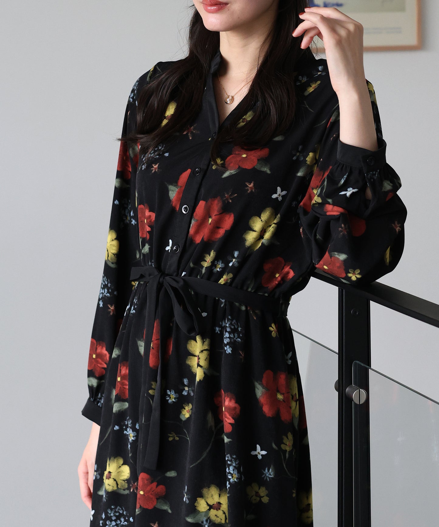 【SALE】リボンフロッキーワンピース