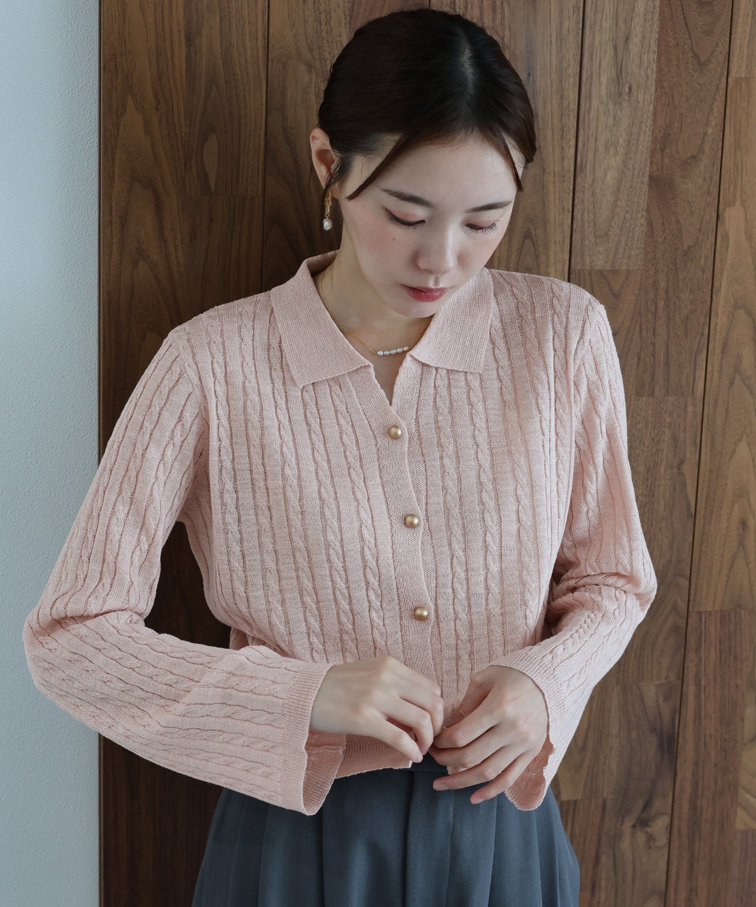 早割5％OFF】シアーケーブルニットカーディガン – BLUE ONLINE