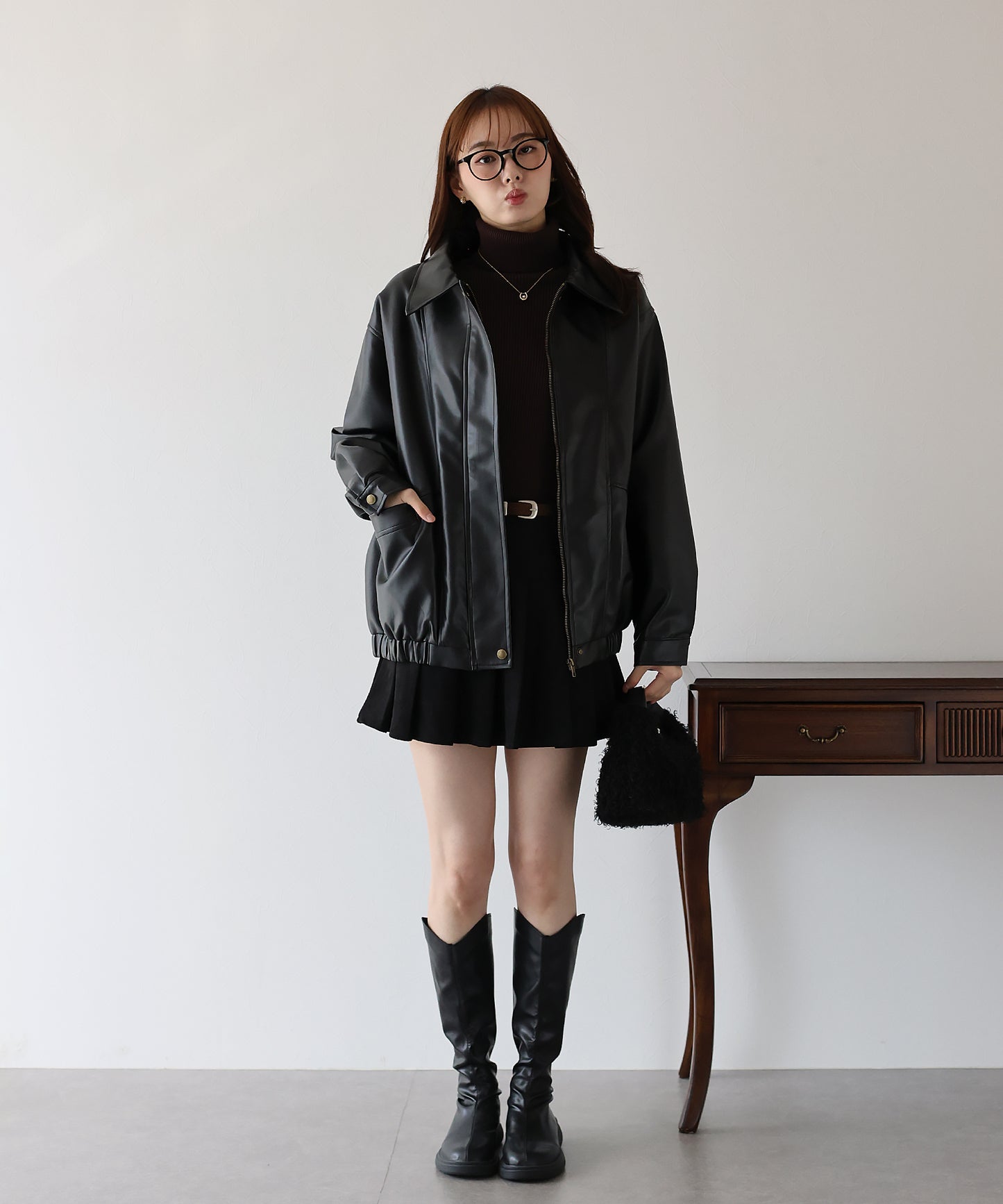 フェイクレザージャケット