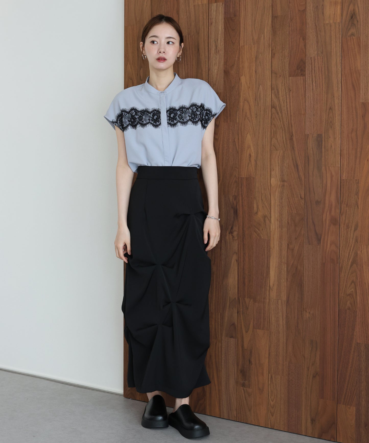 【早割5％OFF】ランダムタックIラインスカート