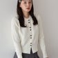 リボン釦カーディガン