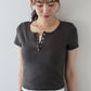 【TIME SALE】ヘンリーネック半袖Tシャツ【ネコポス】