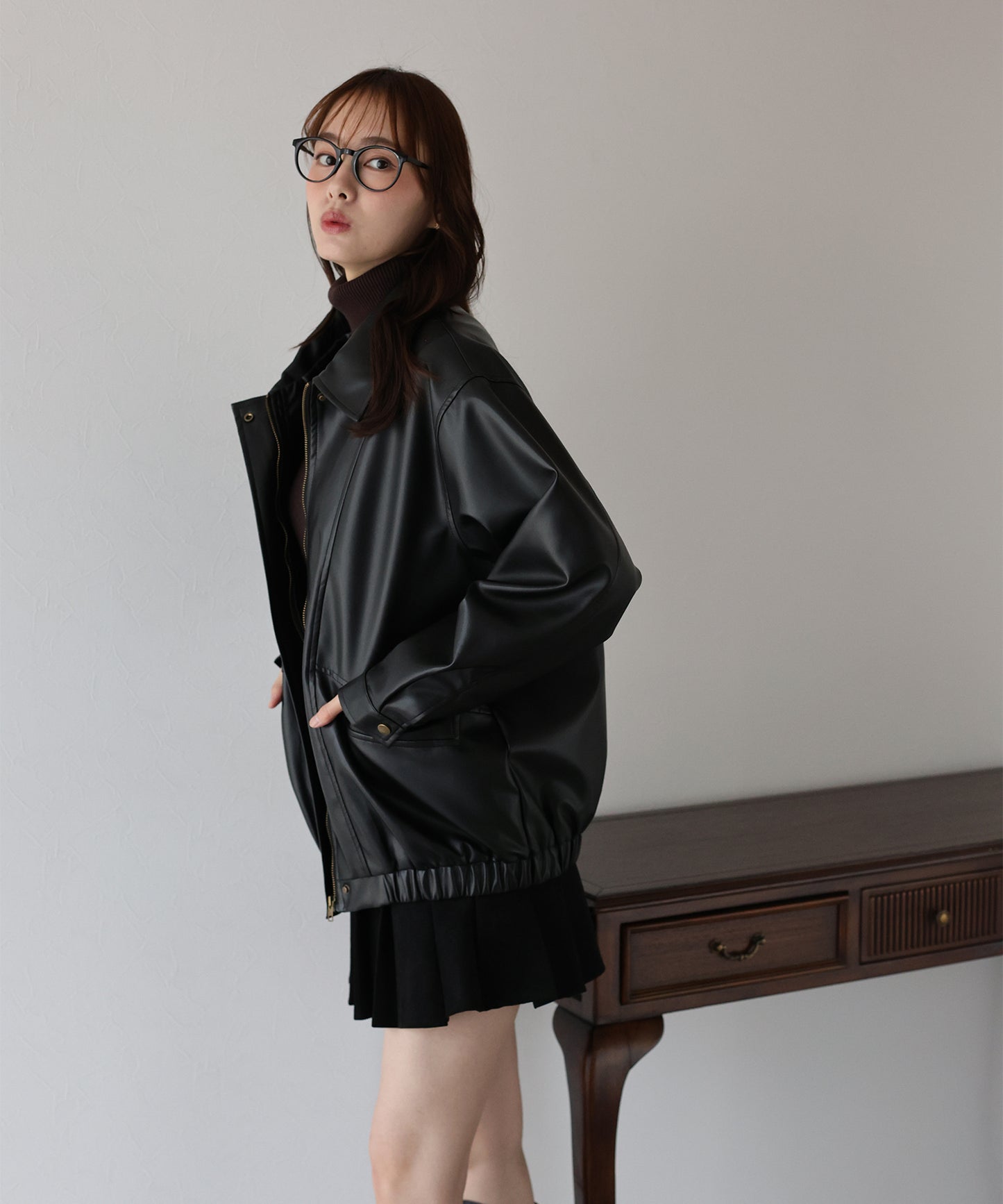 フェイクレザージャケット