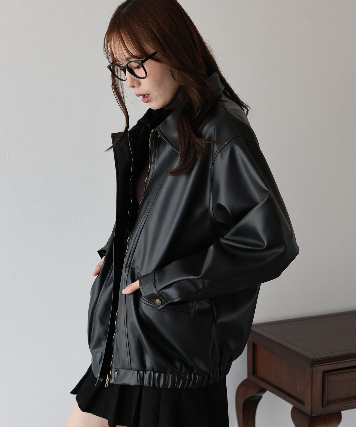 フェイクレザージャケット