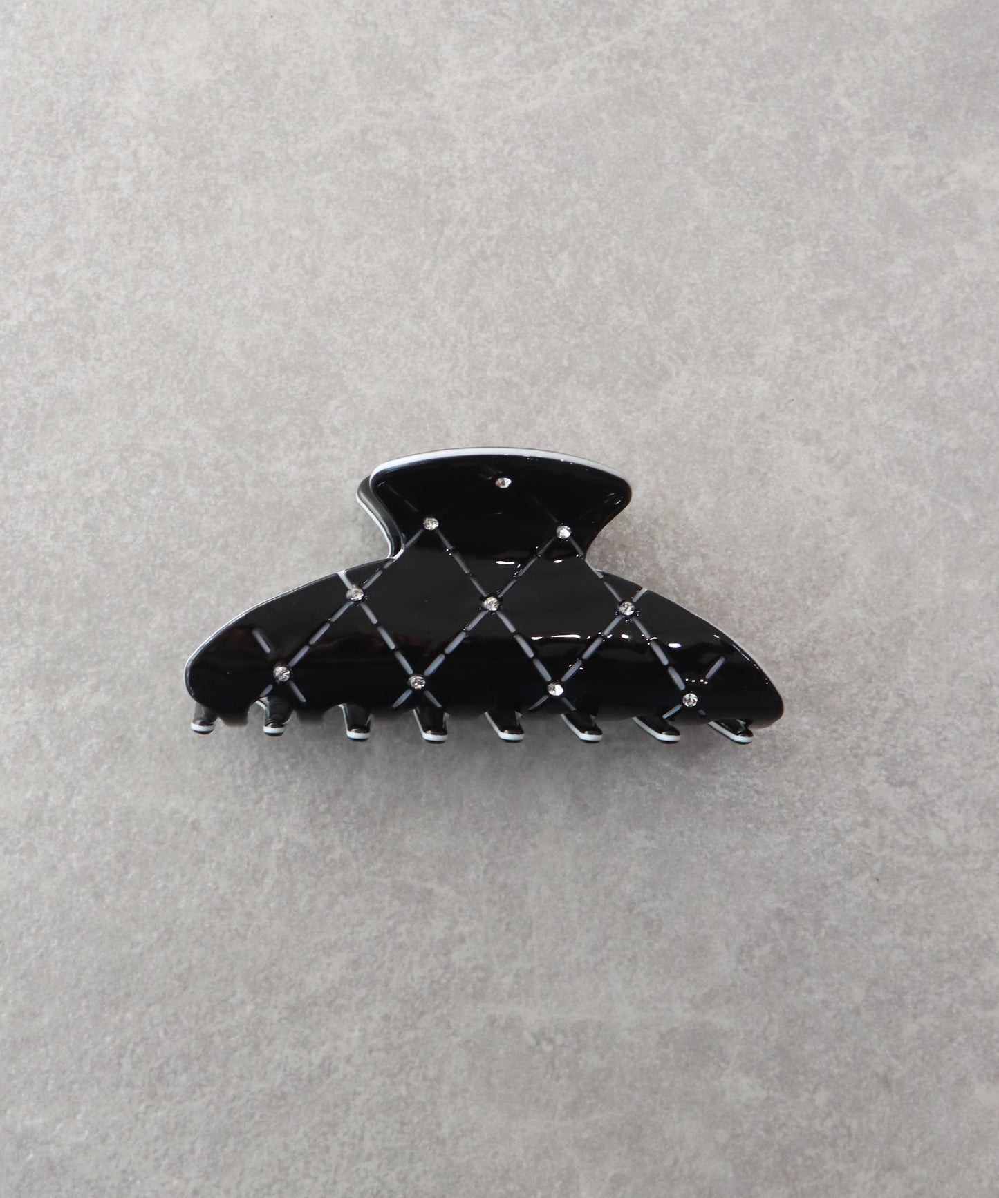 【早割5％OFF】ビジュー付きキルティングバンスクリップ