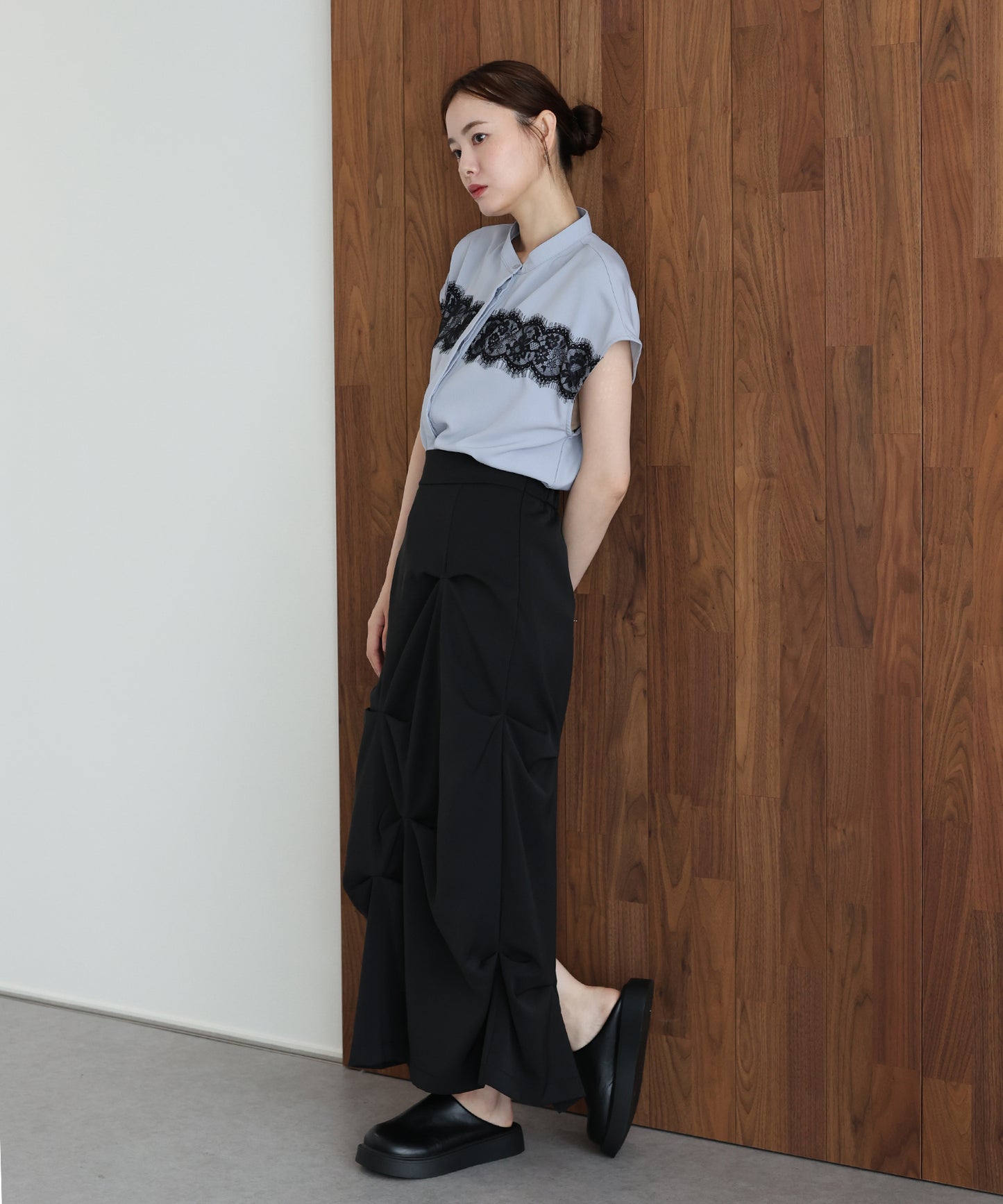 【早割5％OFF】ランダムタックIラインスカート