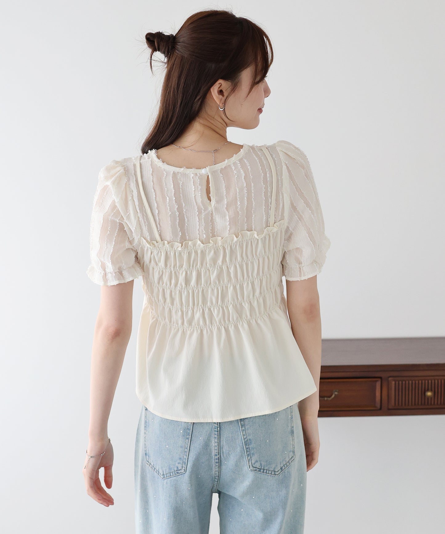 【早割5％OFF】ビスチェレイヤードブラウス【メール便】
