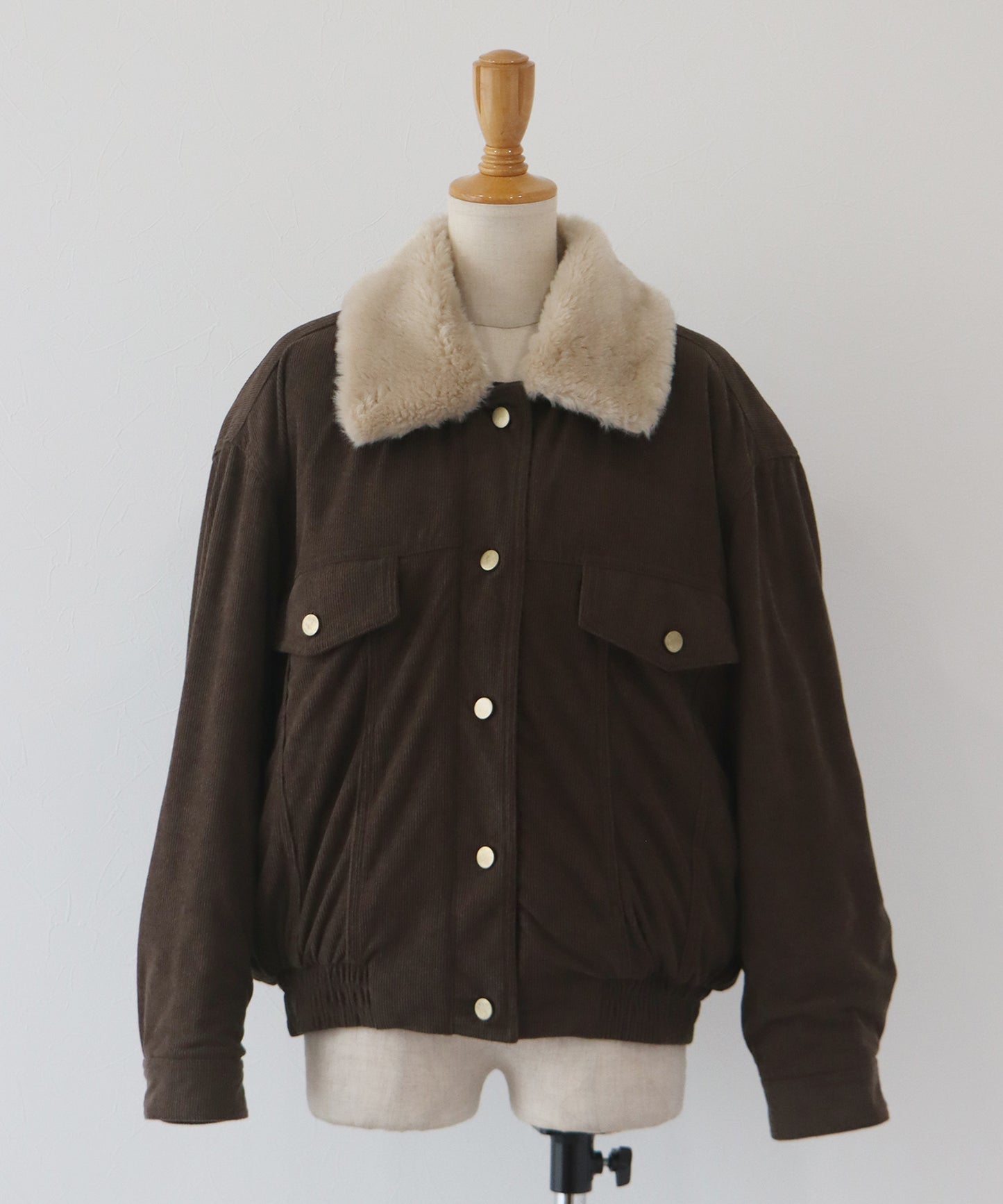 【早割5％OFF】ボア襟付きコーデュロイブルゾン