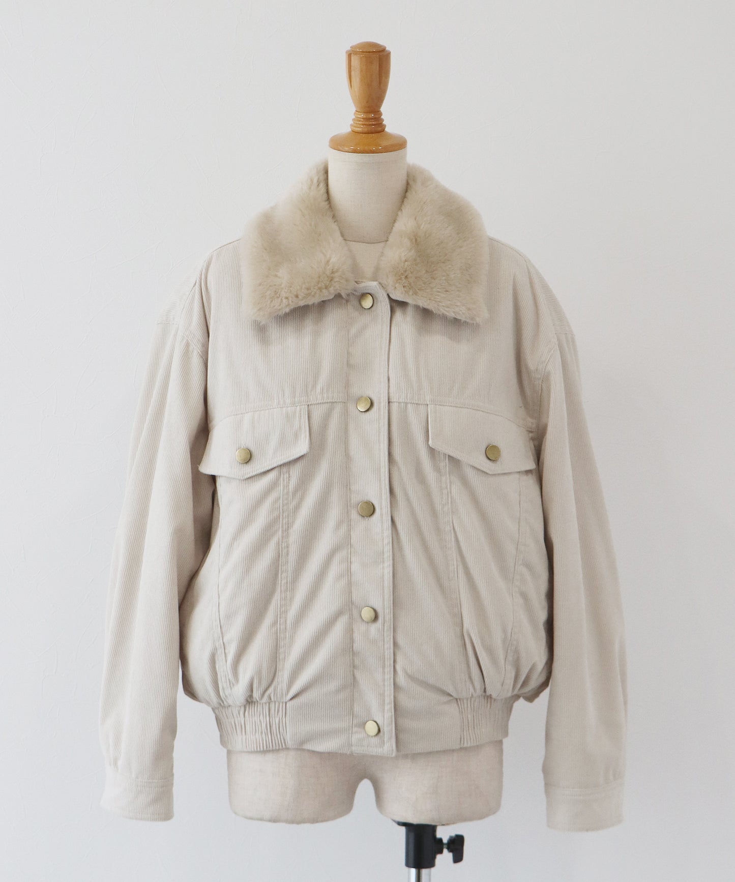 【早割5％OFF】ボア襟付きコーデュロイブルゾン