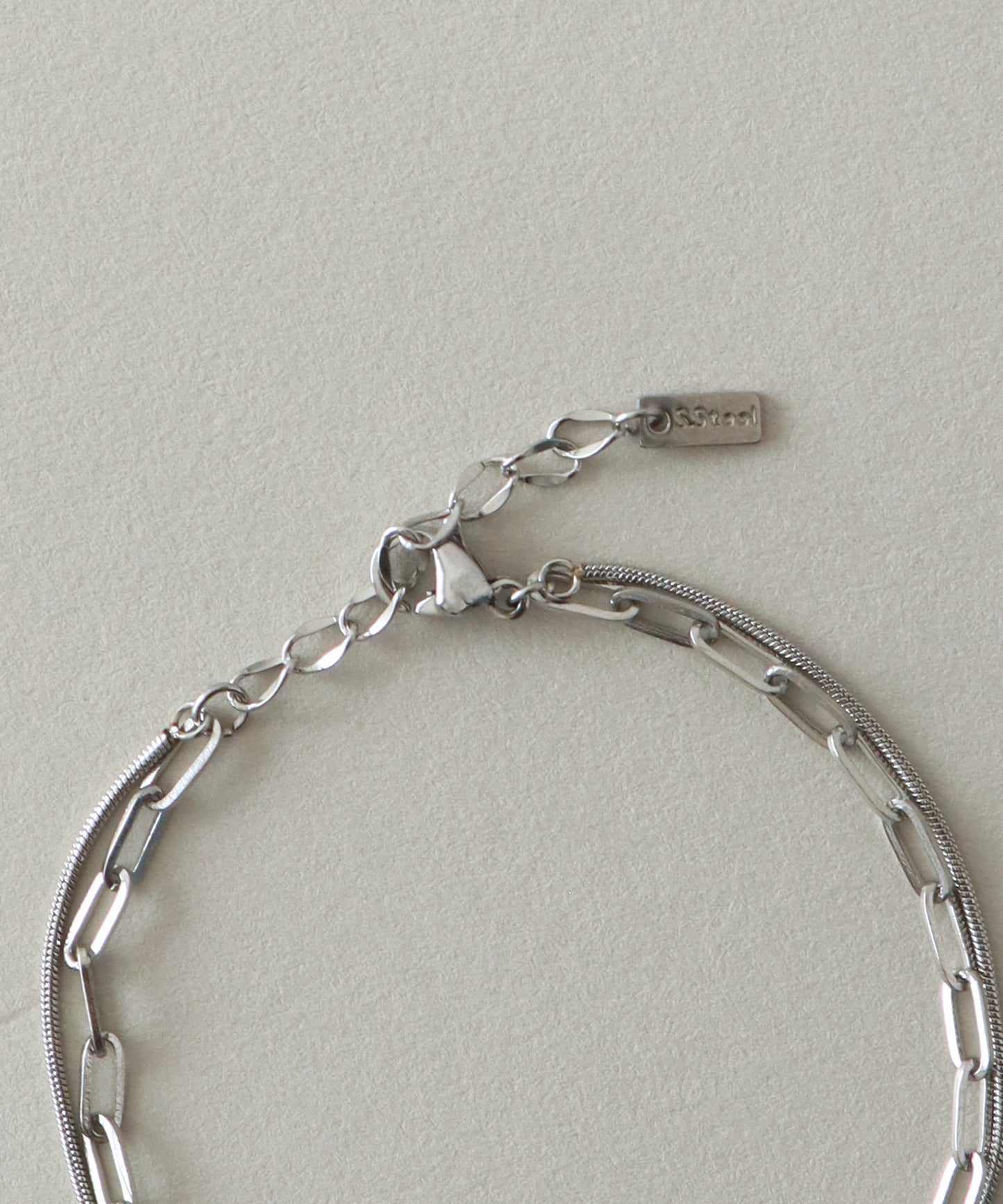 【早割5％OFF】ダブルチェーンブレスレット/ サージカルステンレス【ネコポス】