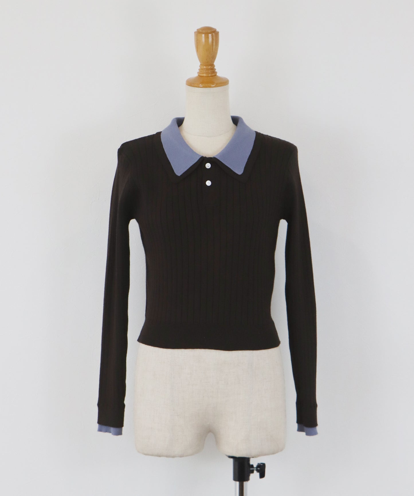 ダブル襟ポロニット