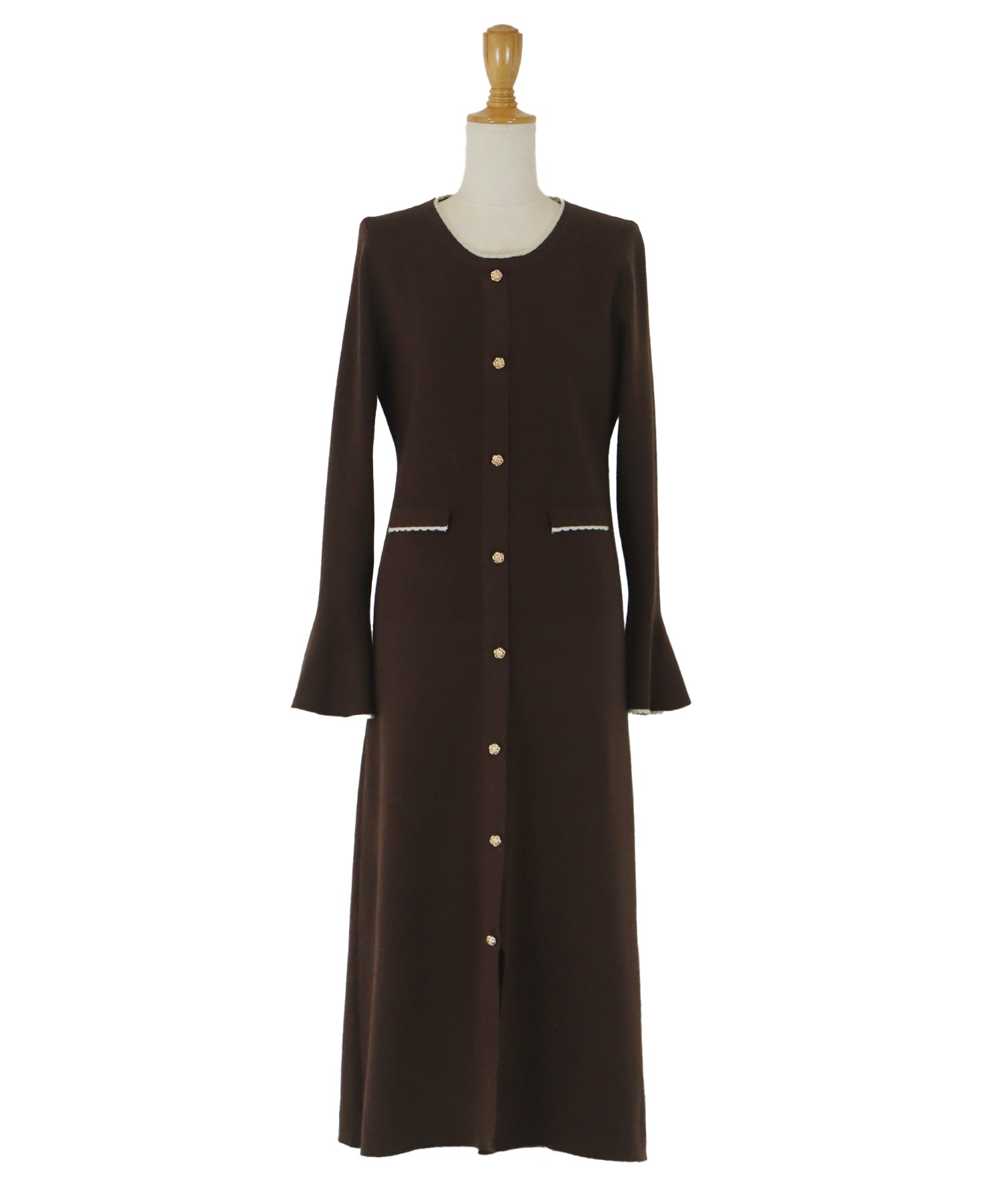 金ボタンニットワンピース – BLUE ONLINE