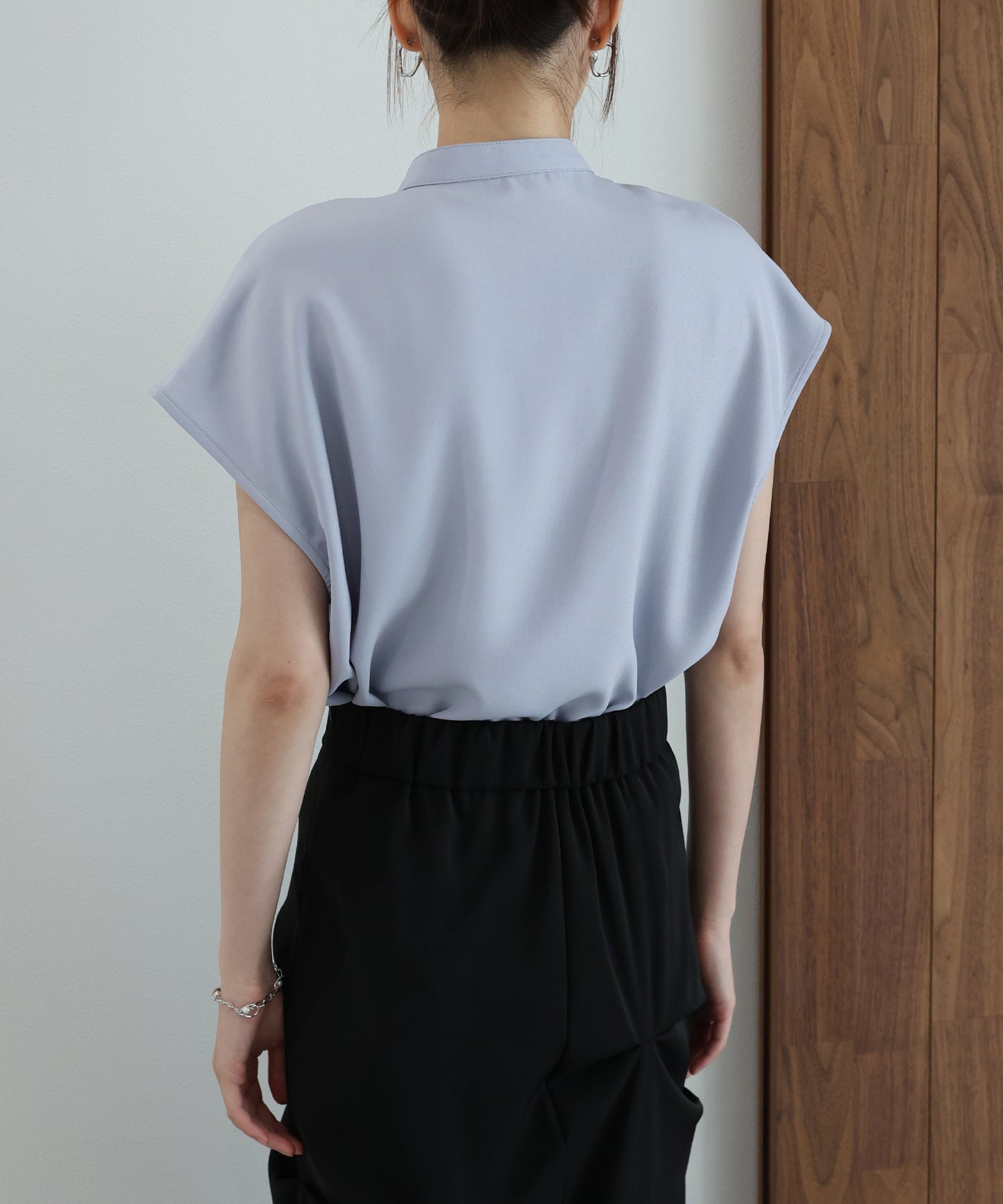 【早割5％OFF】レースドッキングフレンチスリーブブラウス【メール便】