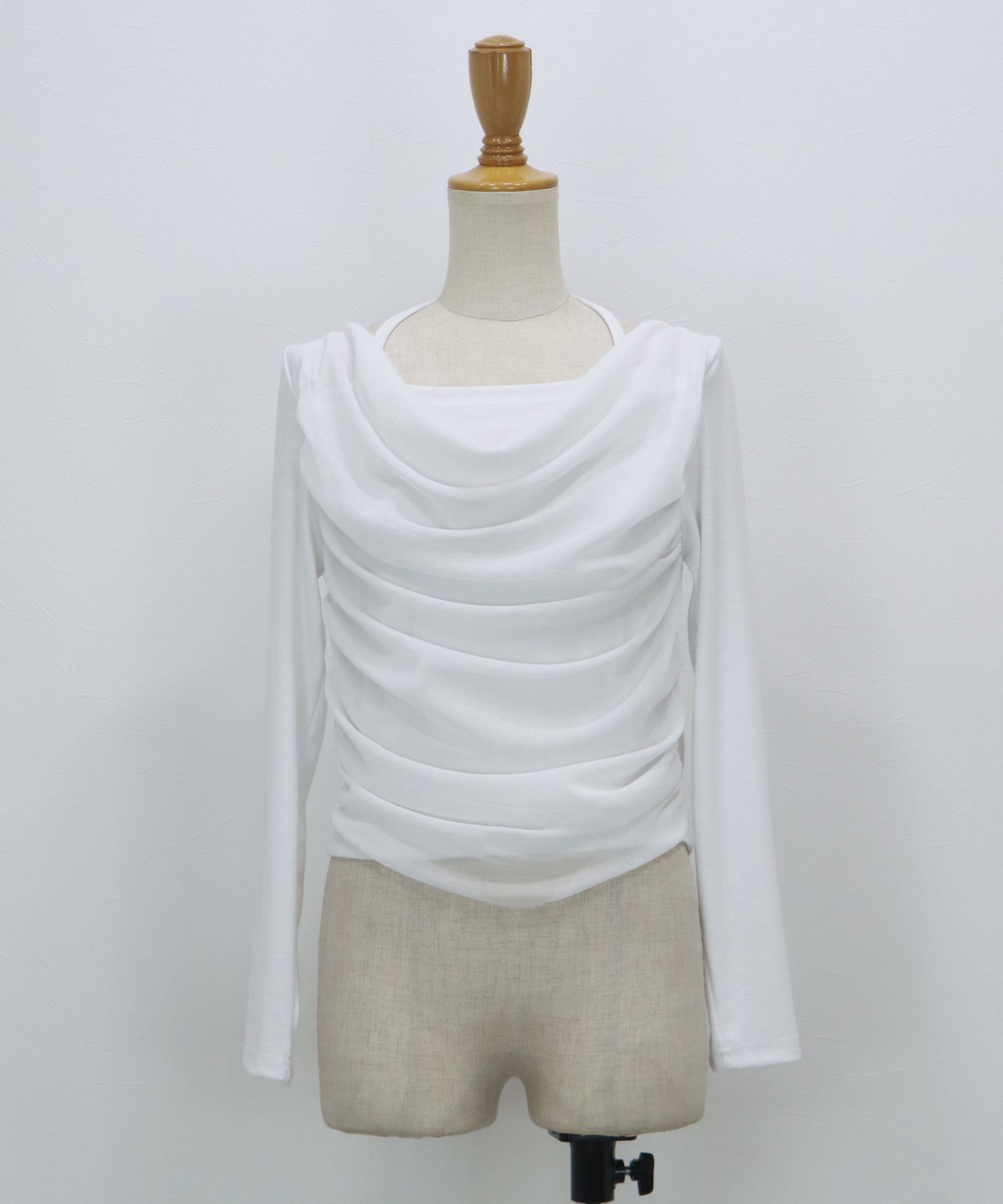 【早割5％OFF】レイヤードチュールドレープTシャツ【ネコポス】