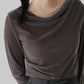 ベロアドレープネックトップス【ネコポス】