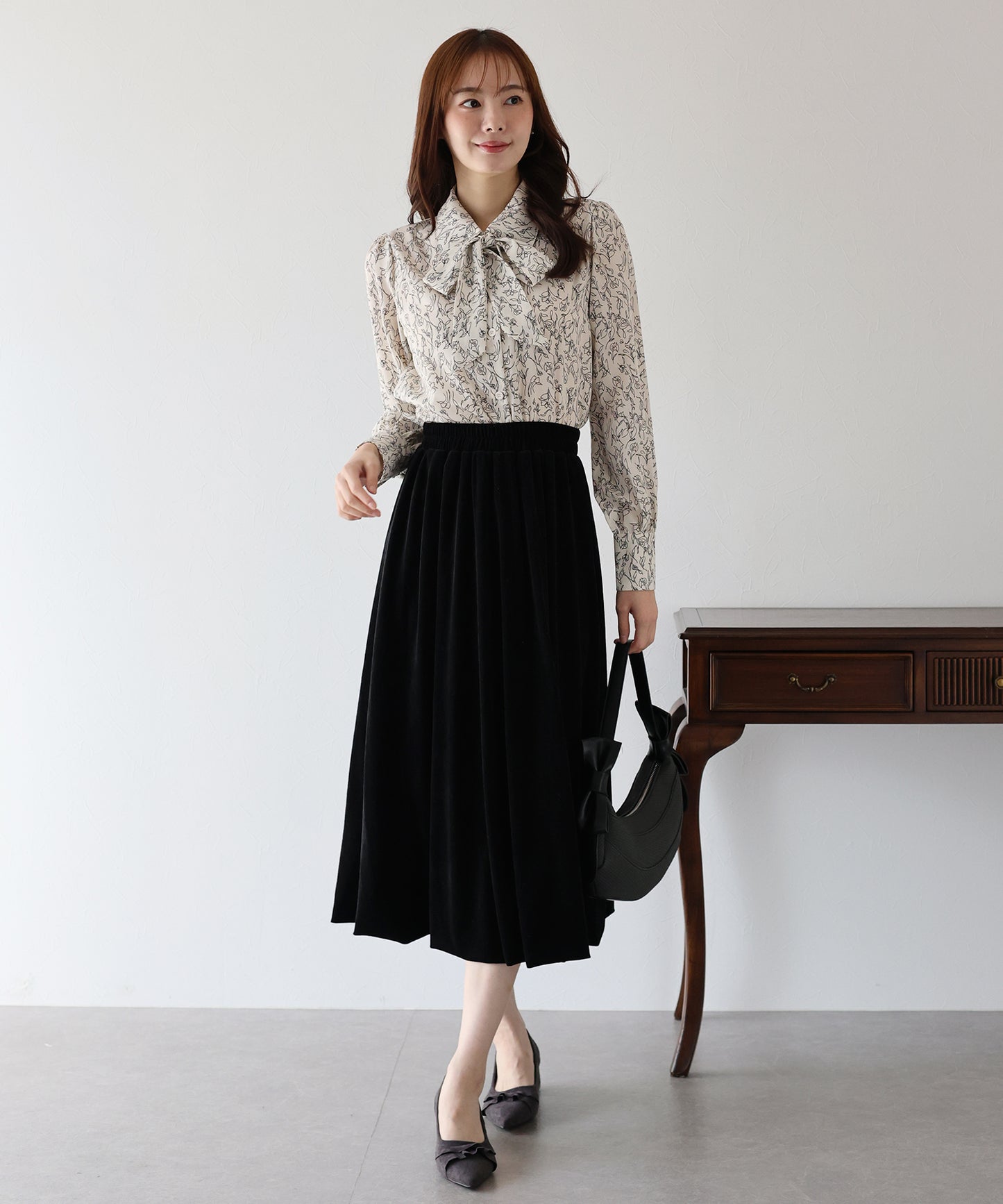 ボウタイリボンブラウス【ネコポス】