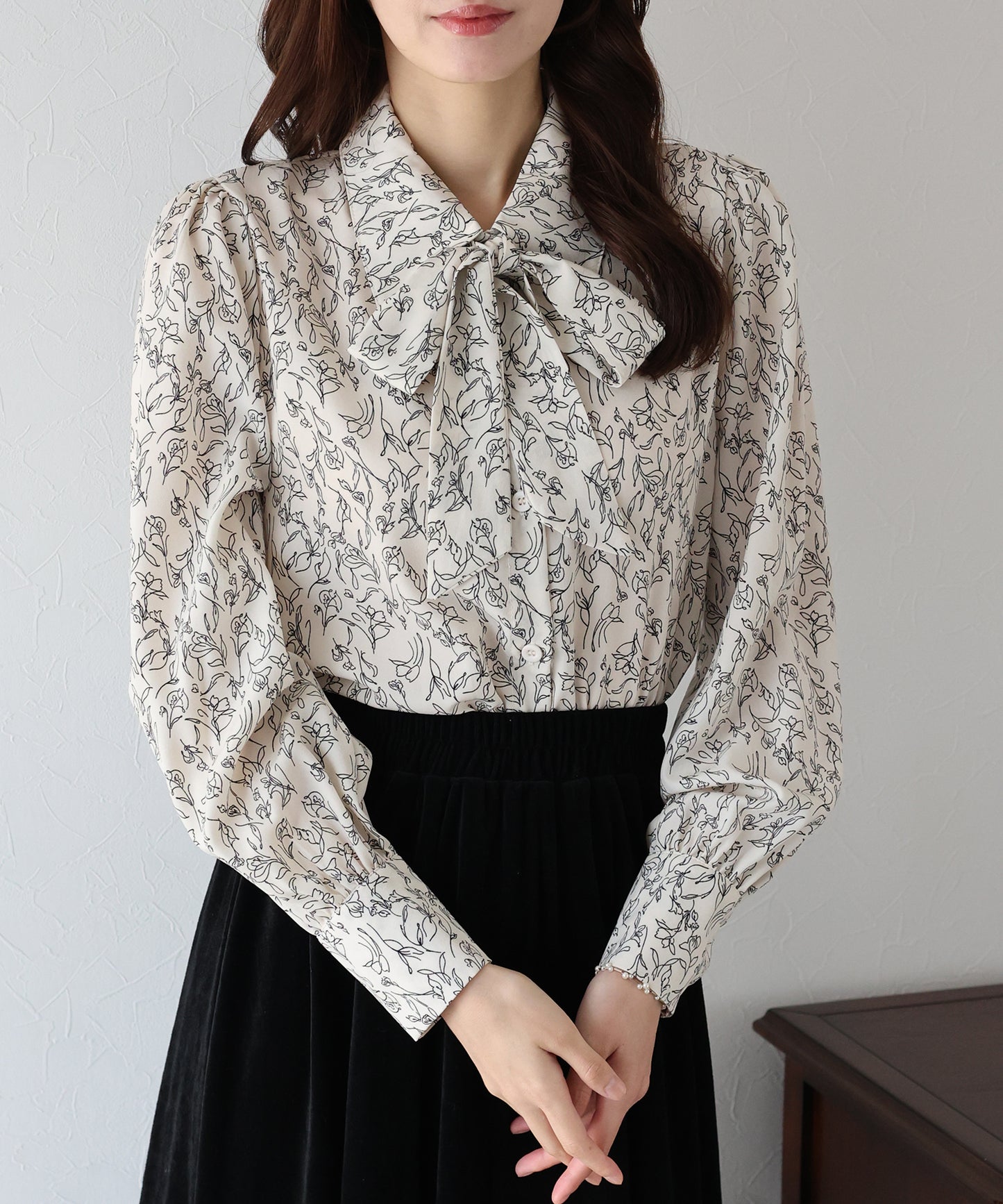 ボウタイリボンブラウス【ネコポス】