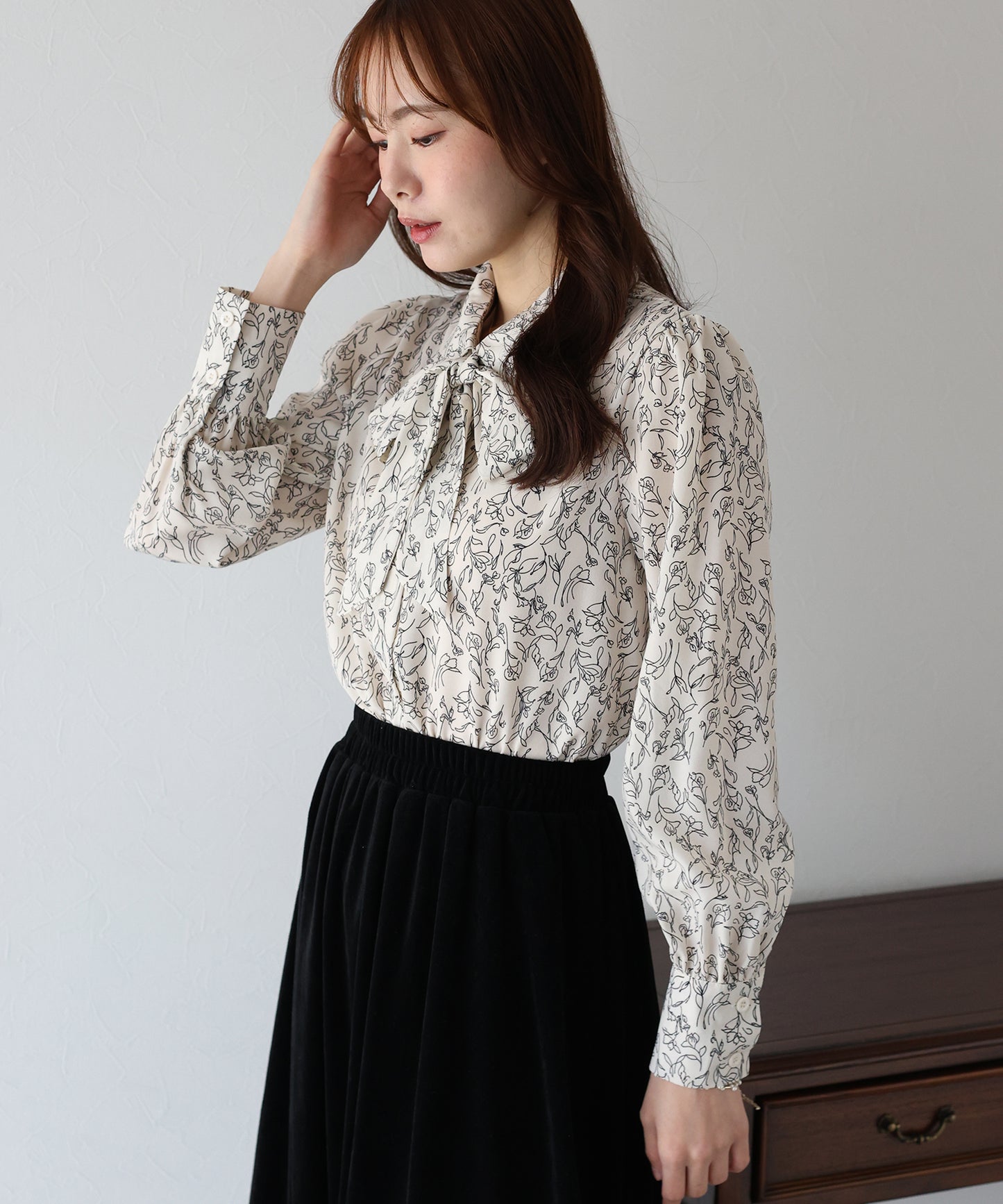 ボウタイリボンブラウス【ネコポス】