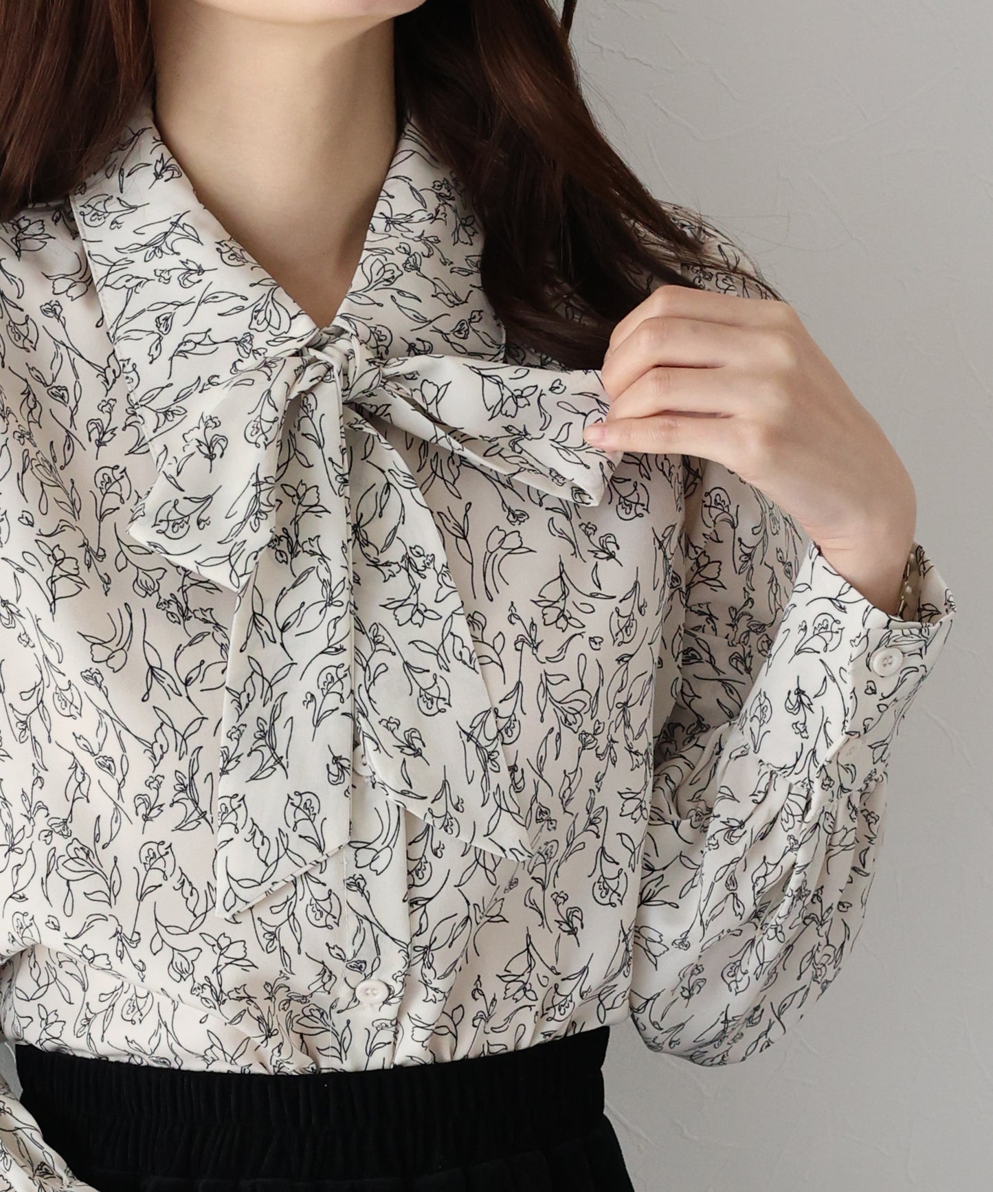 ボウタイリボンブラウス【ネコポス】