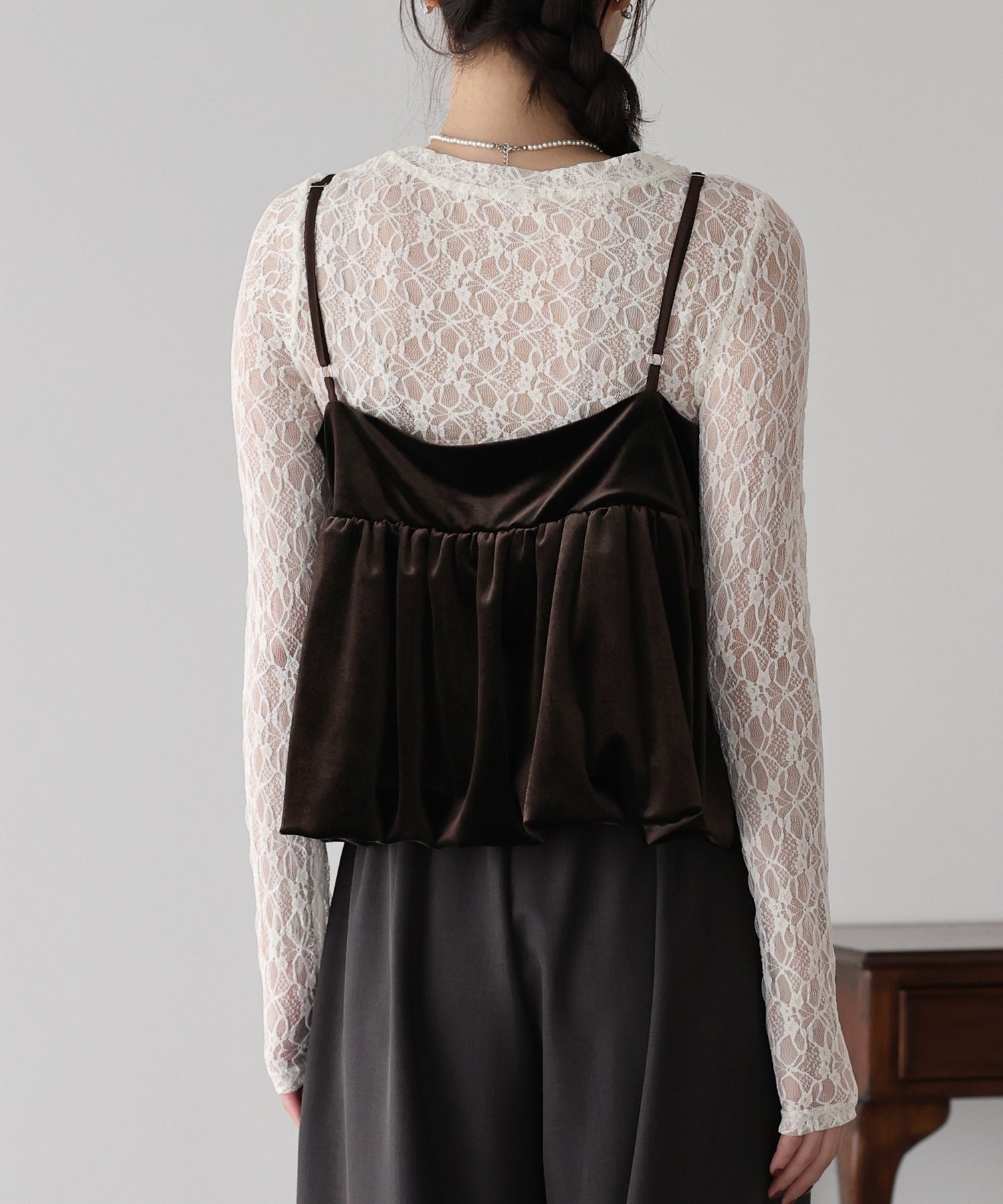 ベロアリボンバルーンビスチェ – BLUE ONLINE