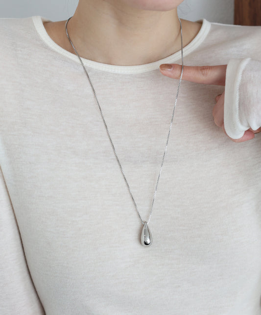 【早割5％OFF】ドロップボールロングネックレス / サージカルステンレス【ネコポス】