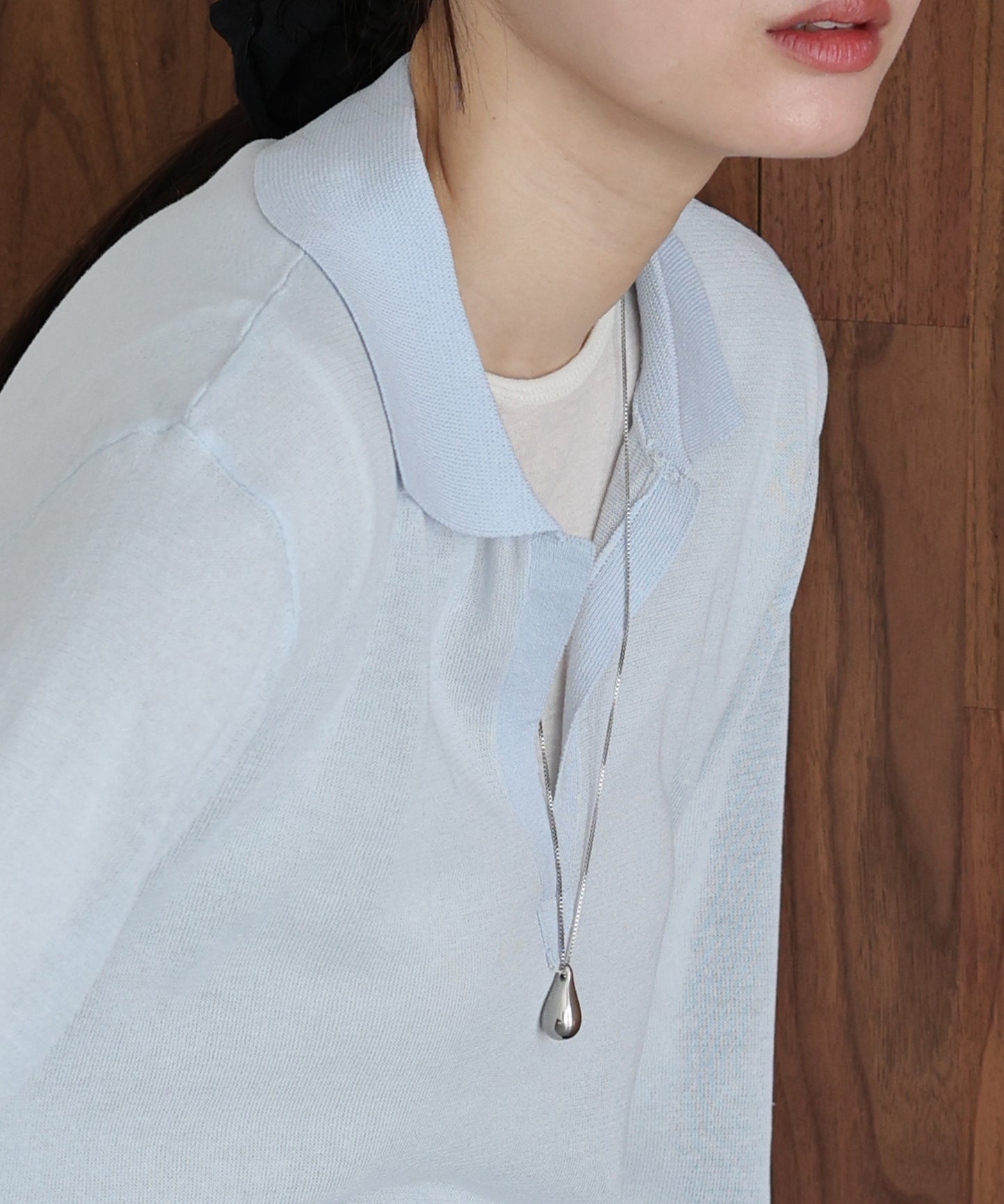 【早割5％OFF】ドロップボールロングネックレス / サージカルステンレス【ネコポス】