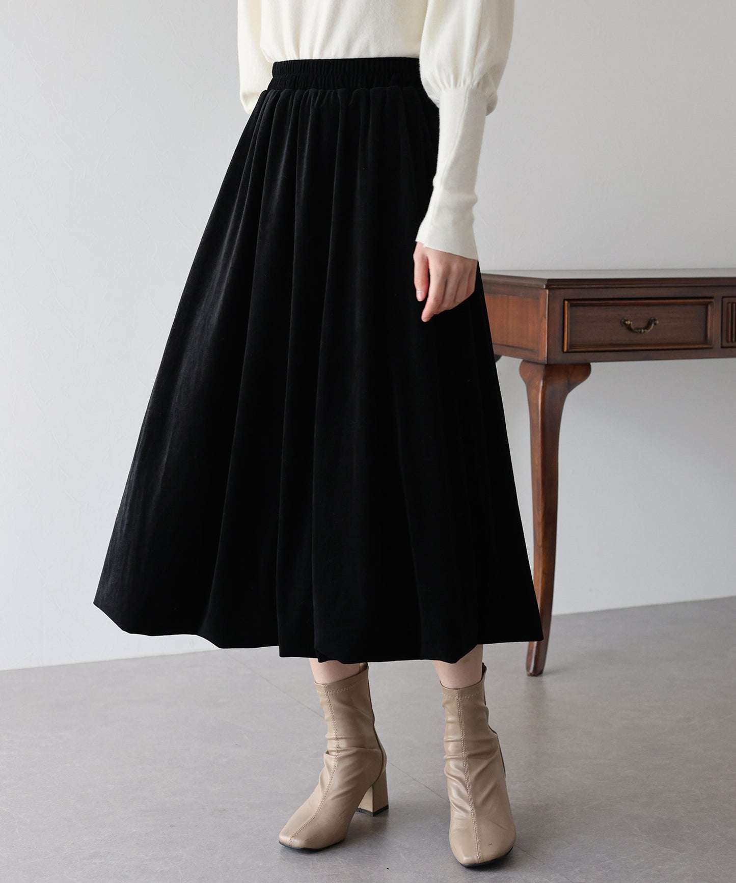 ベロアバルーンスカート