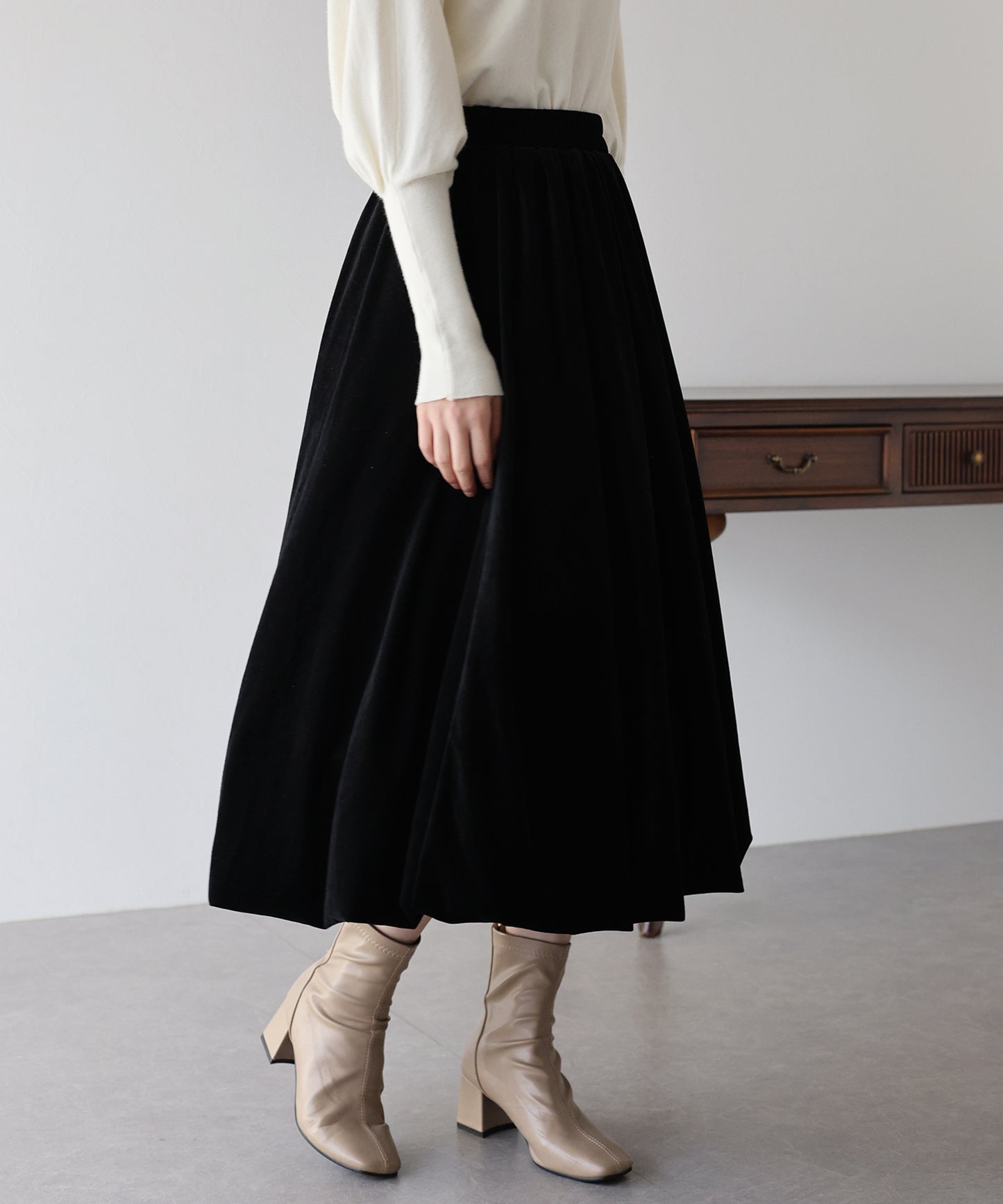 ベロアバルーンスカート