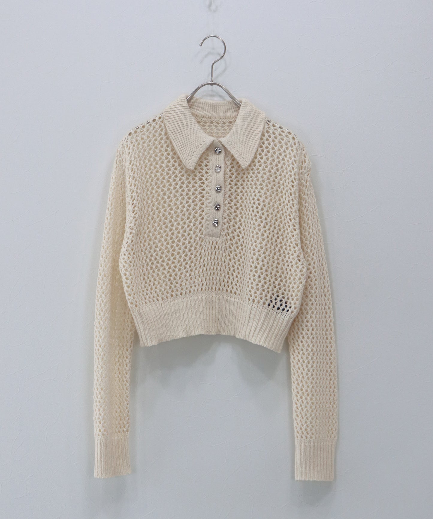 【早割5％OFF】クロシェメッシュポロニット