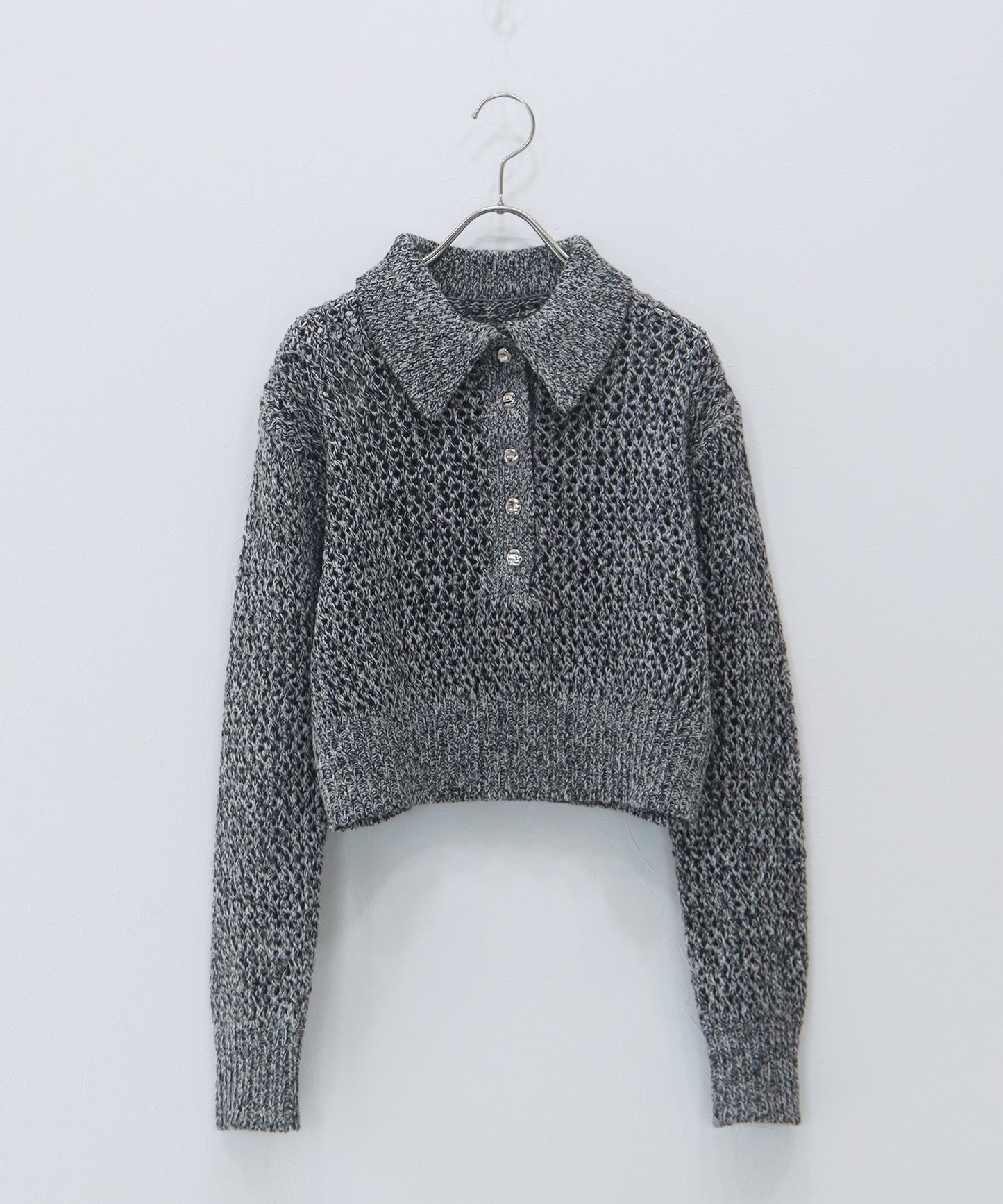 【早割5％OFF】クロシェメッシュポロニット