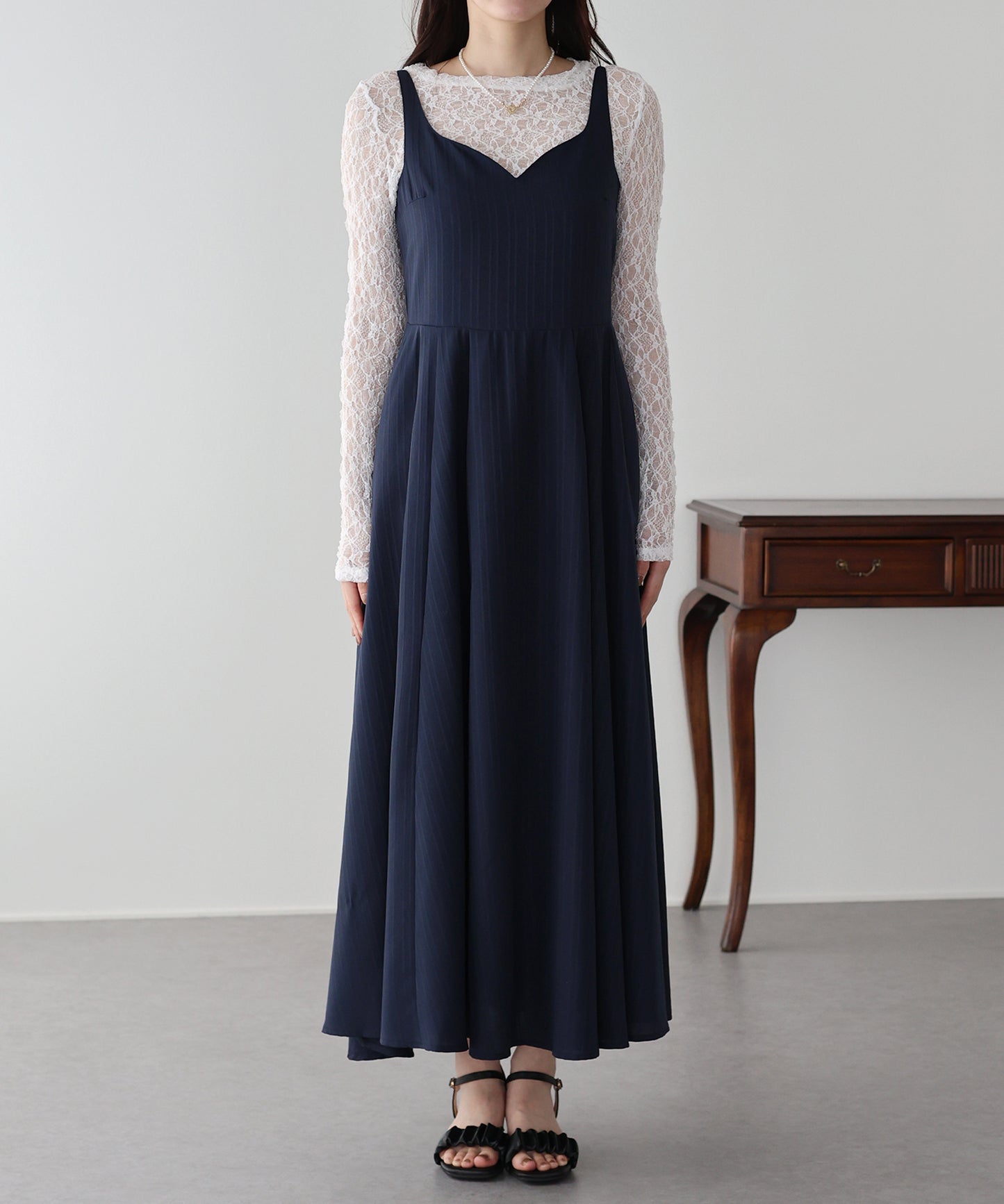 【早割5％OFF】ハートネックキャミワンピース