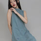 【TIME SALE】日本製  アートフラワープリントノースリーブドレス