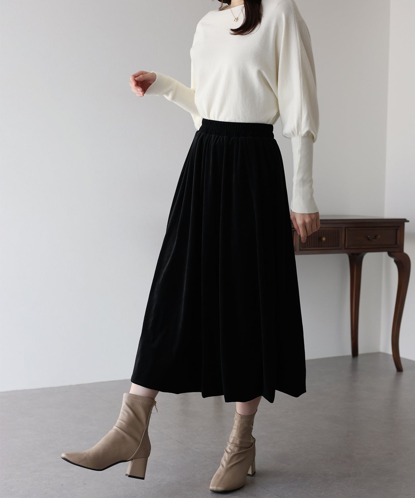 ベロアバルーンスカート