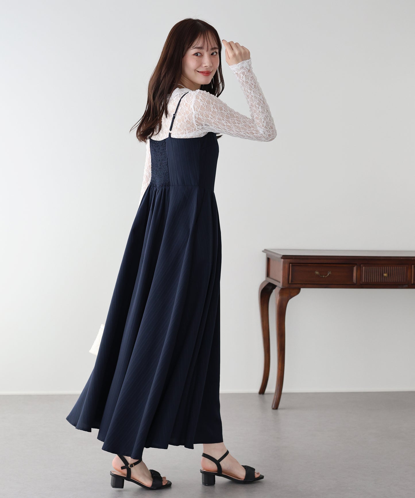 【早割5％OFF】ハートネックキャミワンピース